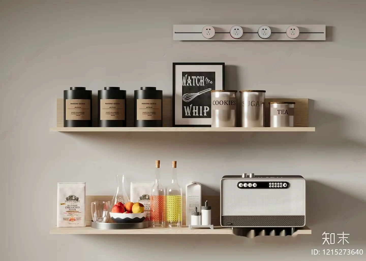 A Kitchen Shelf 3D Model – 14776 – VRAY Render