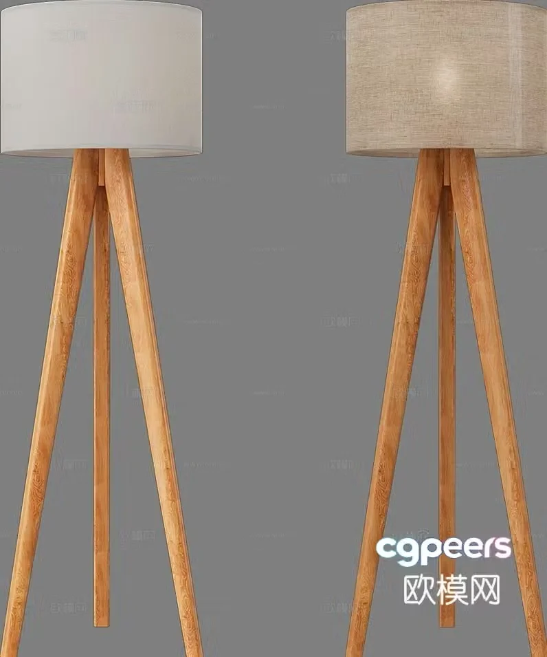 Nordic floor lamp 3d model