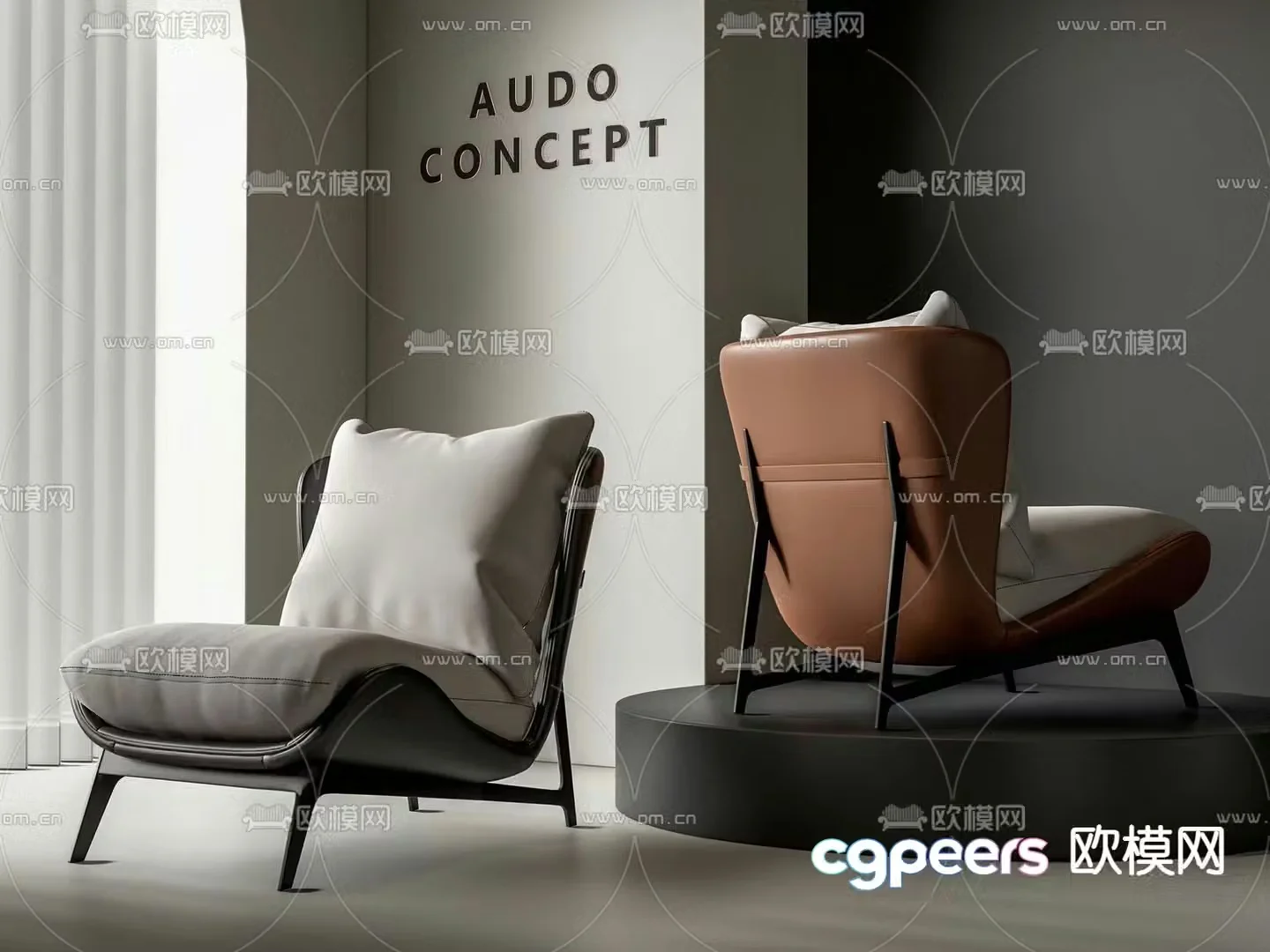 Modern sofa chair leisure chair 3d model