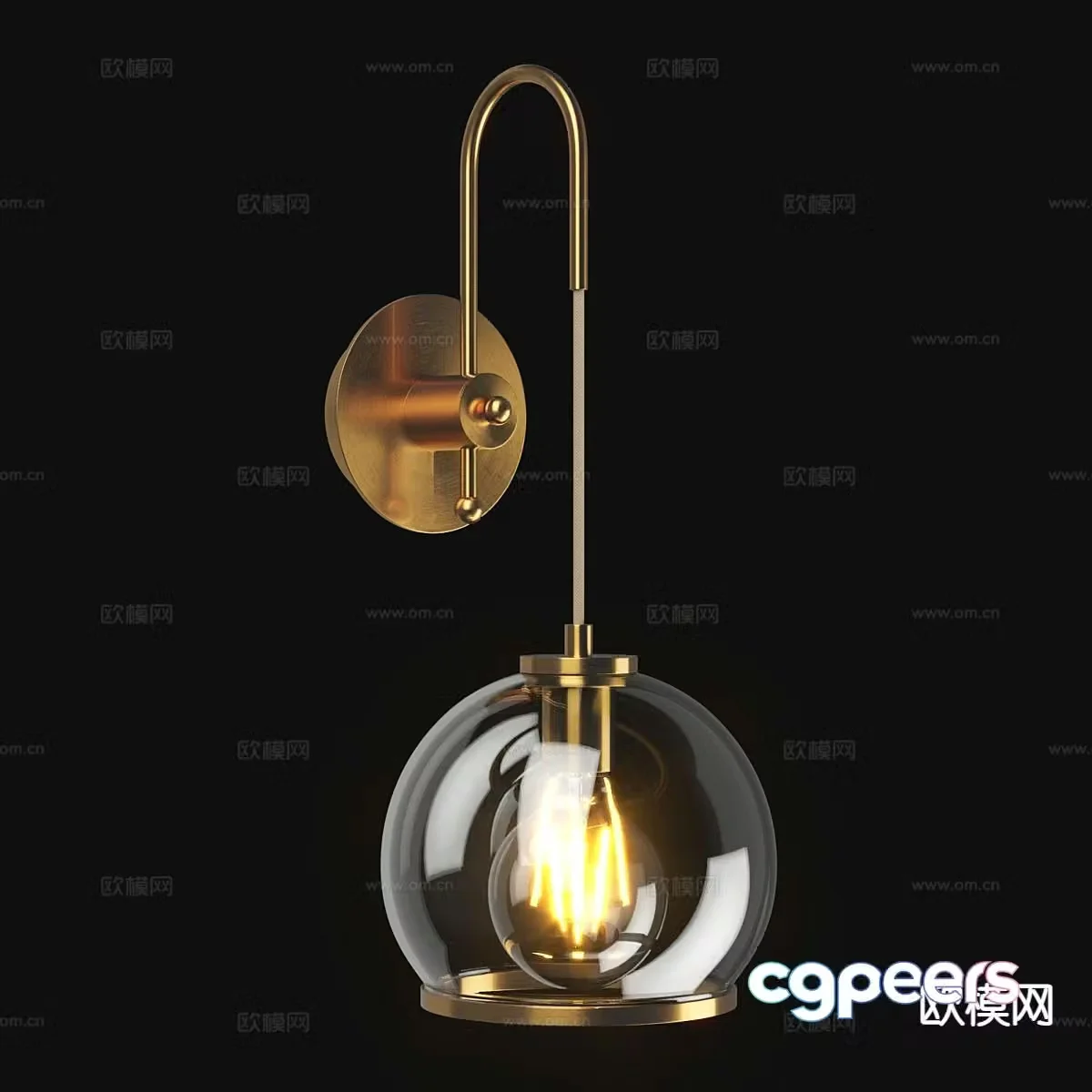 Light luxury wall lamp 3D model