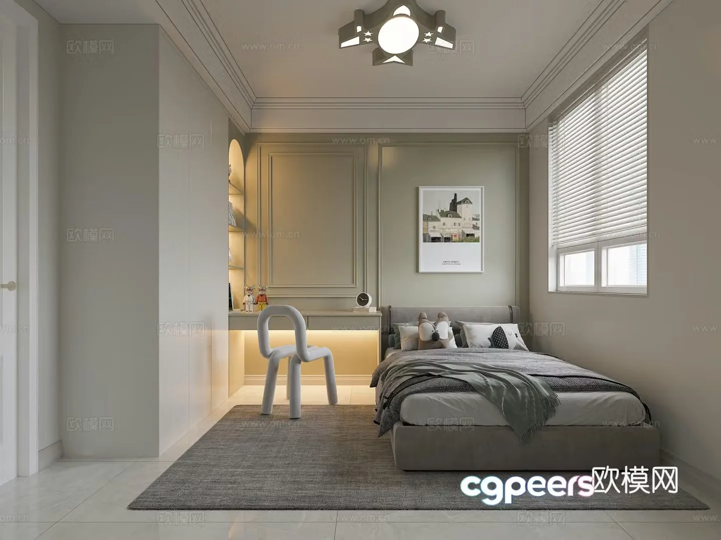 Modern children’s room 3d model