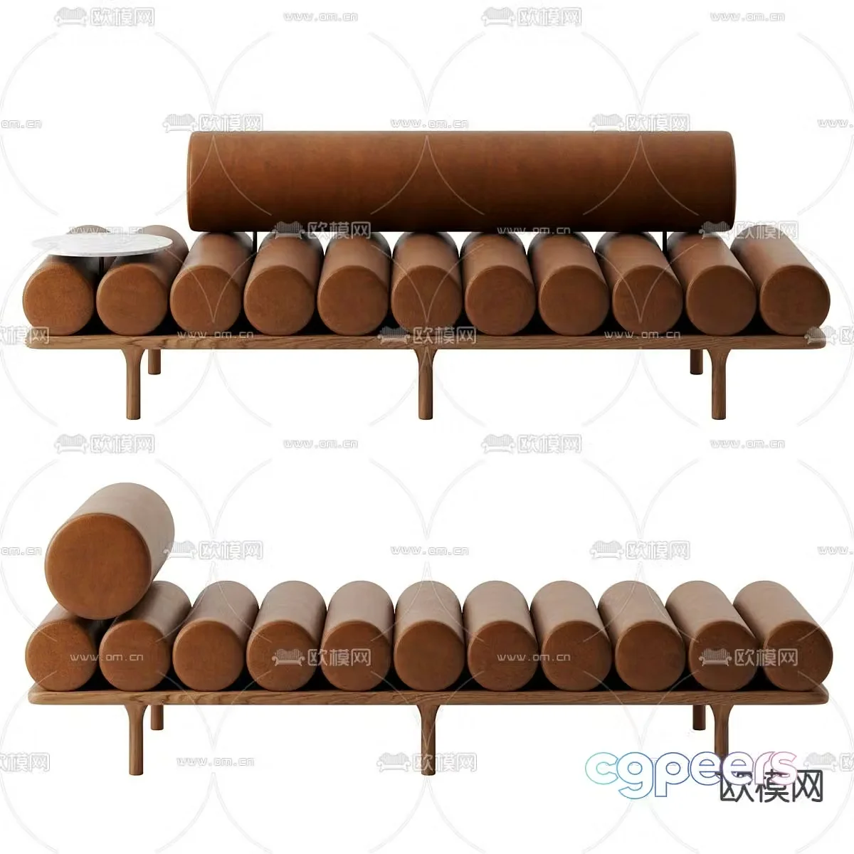 modern bench stool sofa stool 3d model