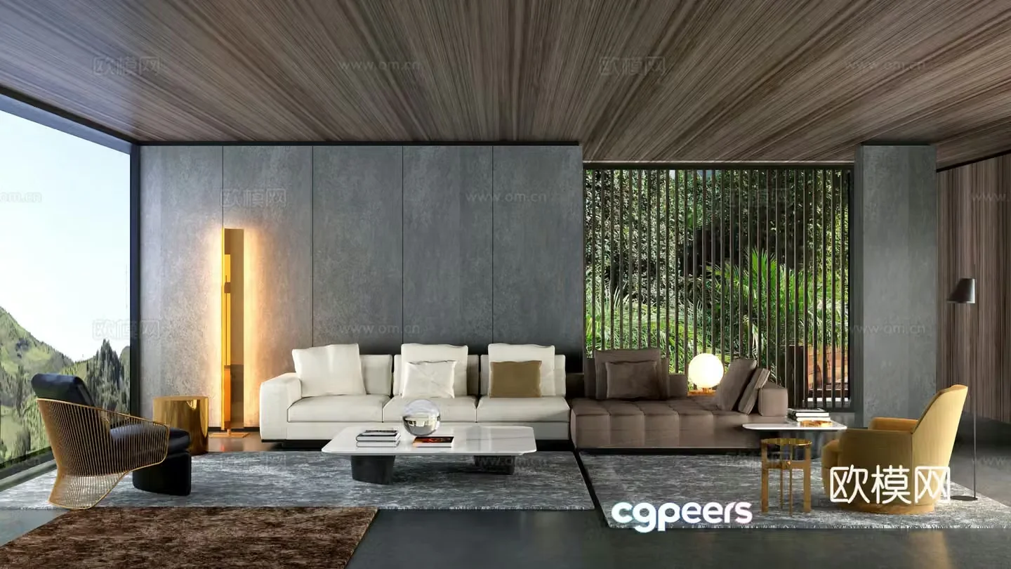 Lawrence “Clan Lawrence Sofa Combination 3D Model