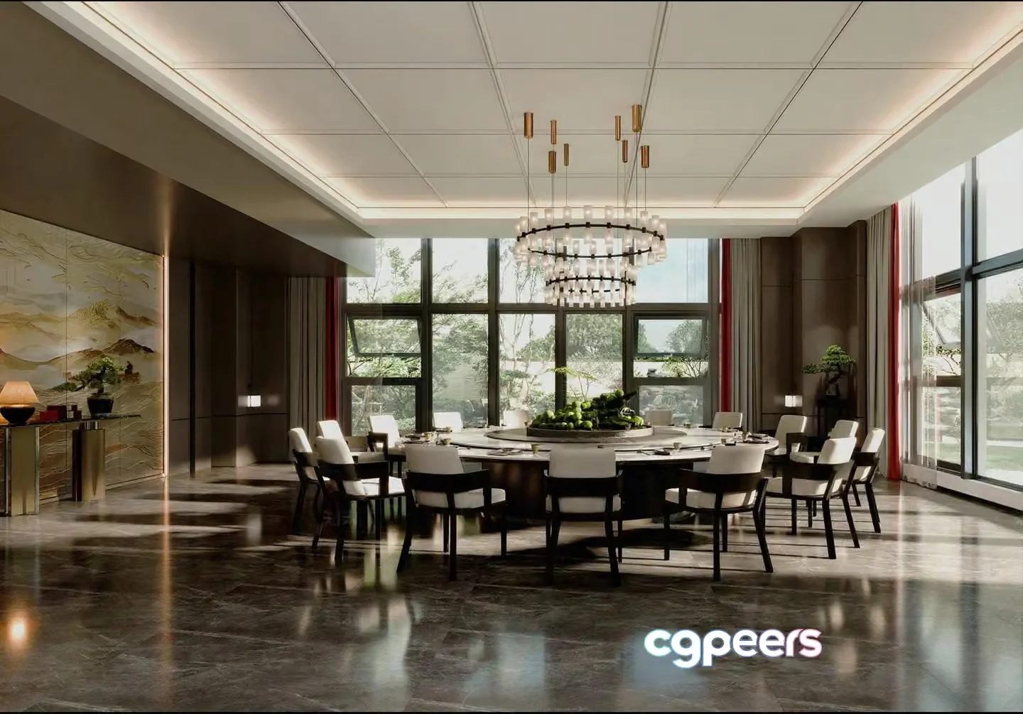 Modern Dining Room 3D Model – 11703 – CORONA Render