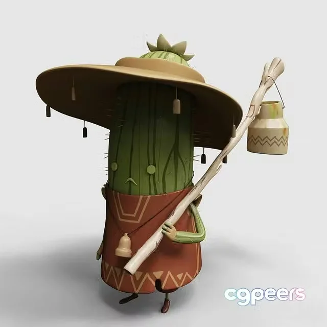3ds Max Free – Western cactus 2