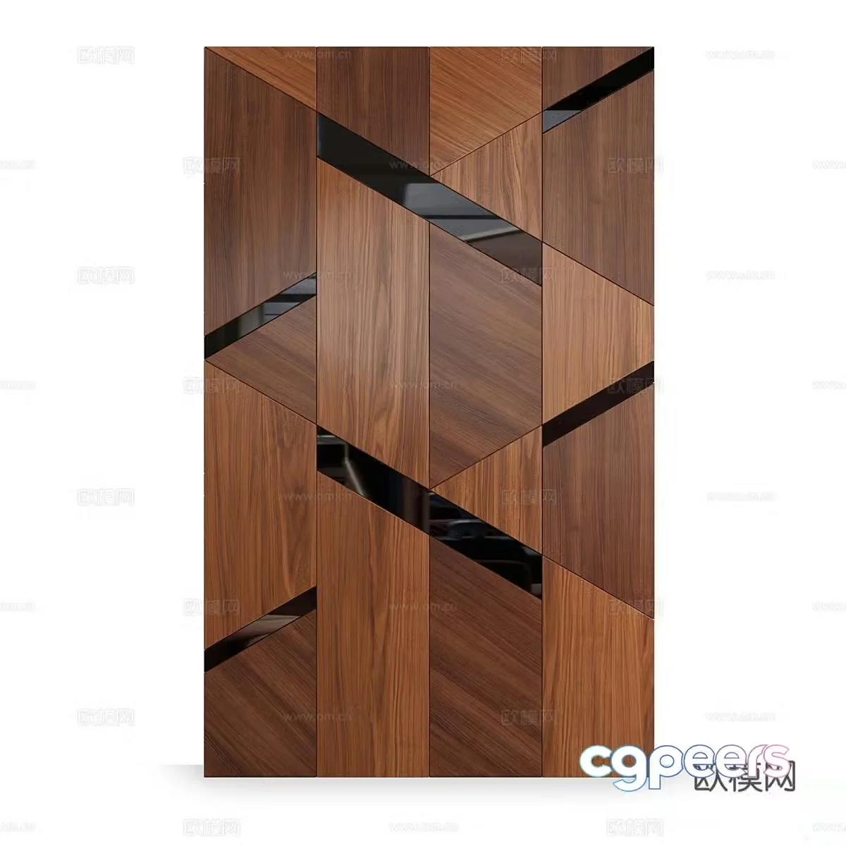 Modern wall panel Wood veneer Wood veneer Wall panel Background wall 3d model