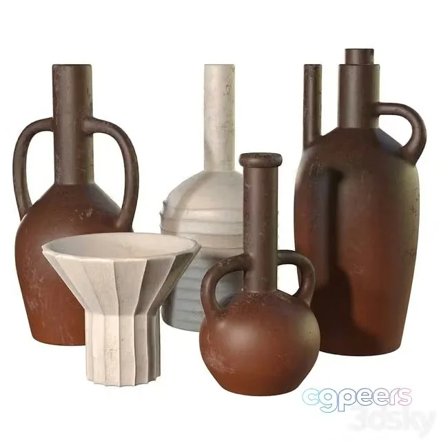3ds Max Free – Artisan clay vessels set