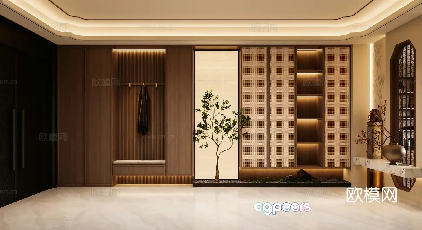 Song’s aesthetics shoe cabinet entrance 3D model