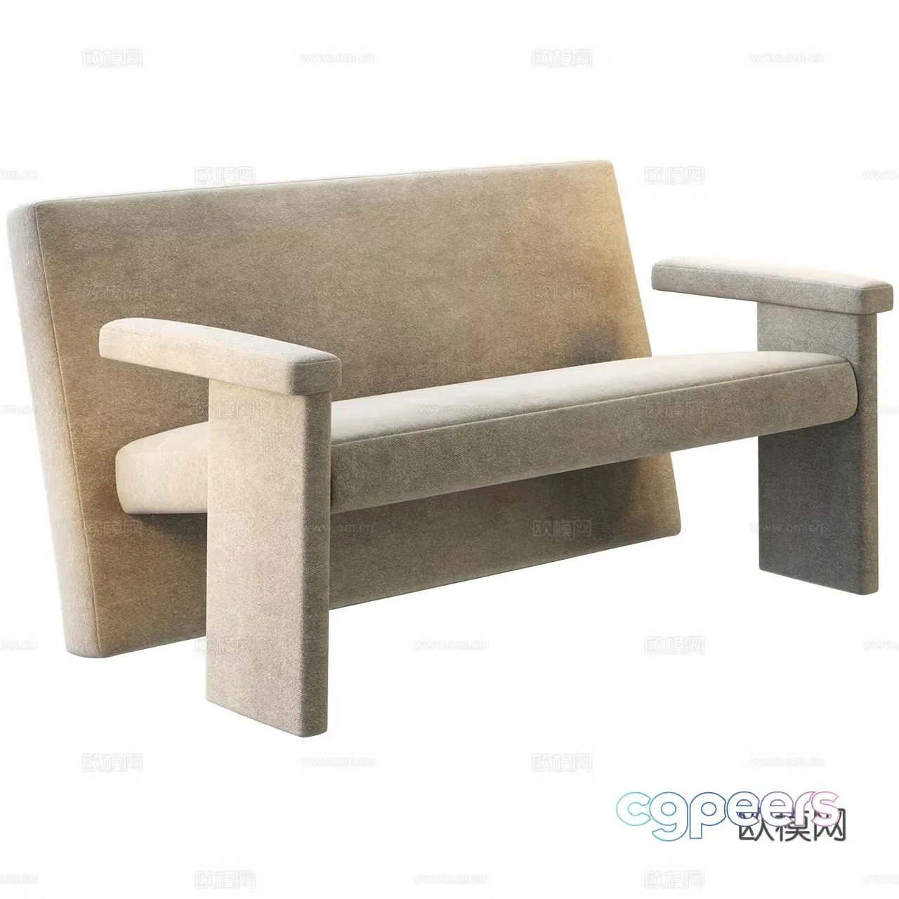 La Cividina Italian minimalist sofa sofa chair lounge chair bench 3d model