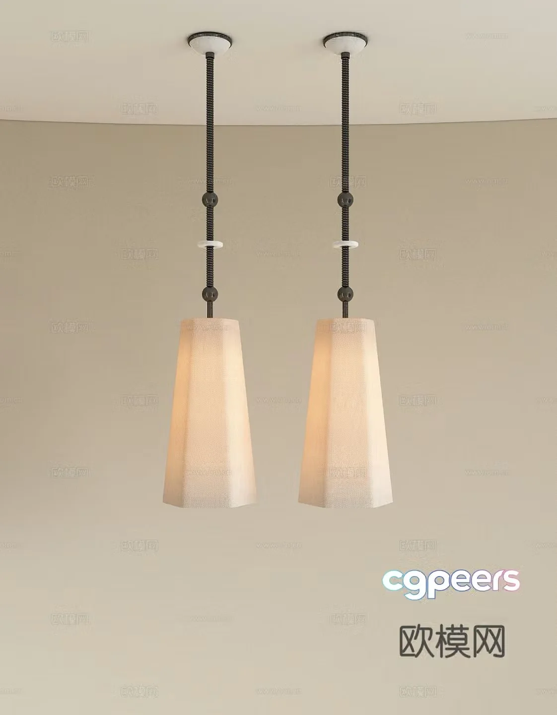 American restaurant chandeliers bar chandeliers bedside chandeliers retro chandeliers small chandeliers chandeliers combination 3D model