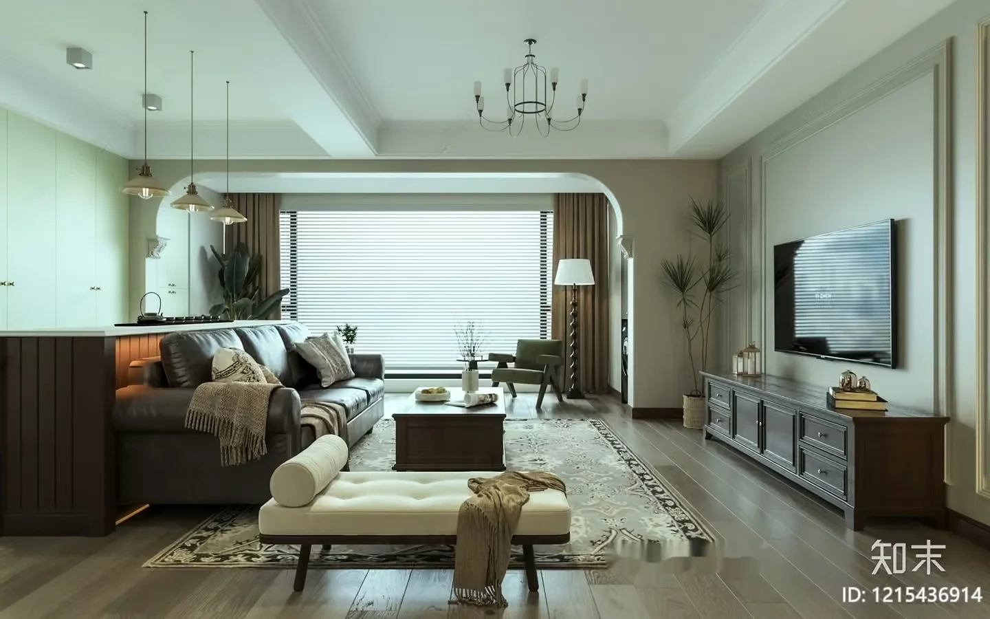 Modern Living Room 3D Model – 10435 – VRAY Render