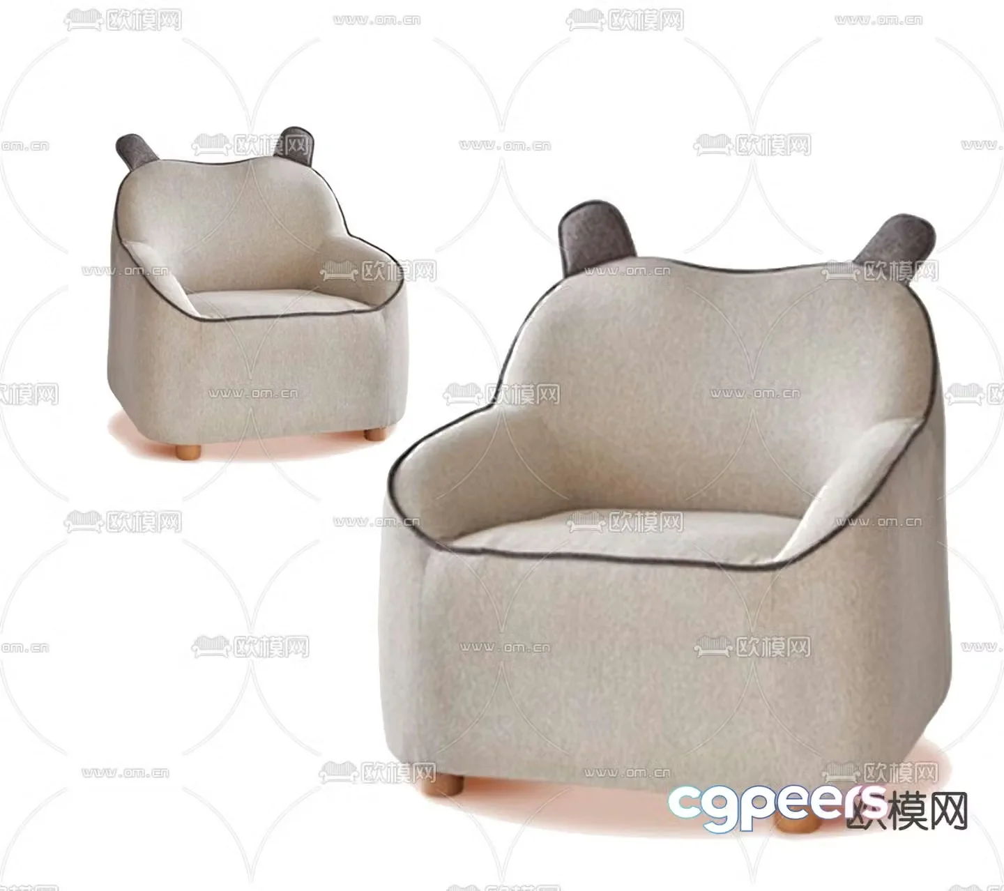 Children’s sofa cartoon sofa 3d model