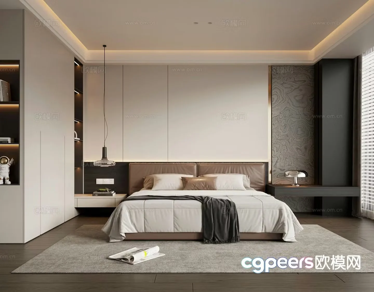 Italian style bedroom master bedroom 3d model