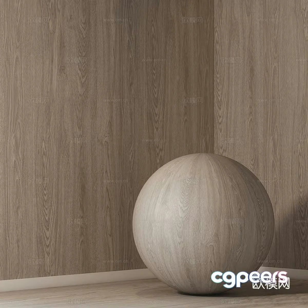 Wood floor solid wood wall panel 3d model