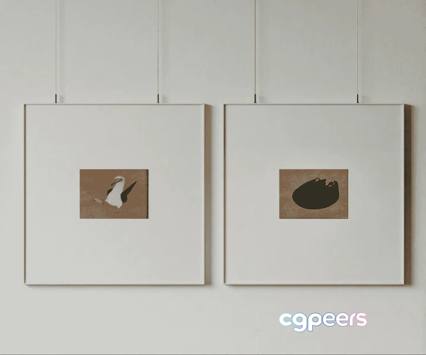 Two Framed Art Pieces 3D Model – 15500 – VRAY Render