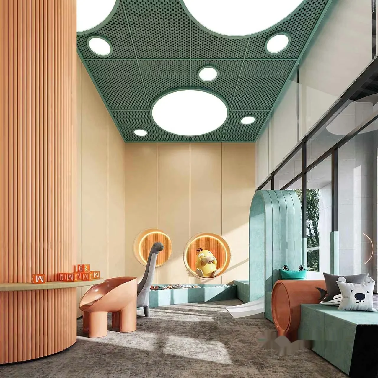 Playroom With A Dinosaur Theme 3D Model – 3843 – VRAY Render