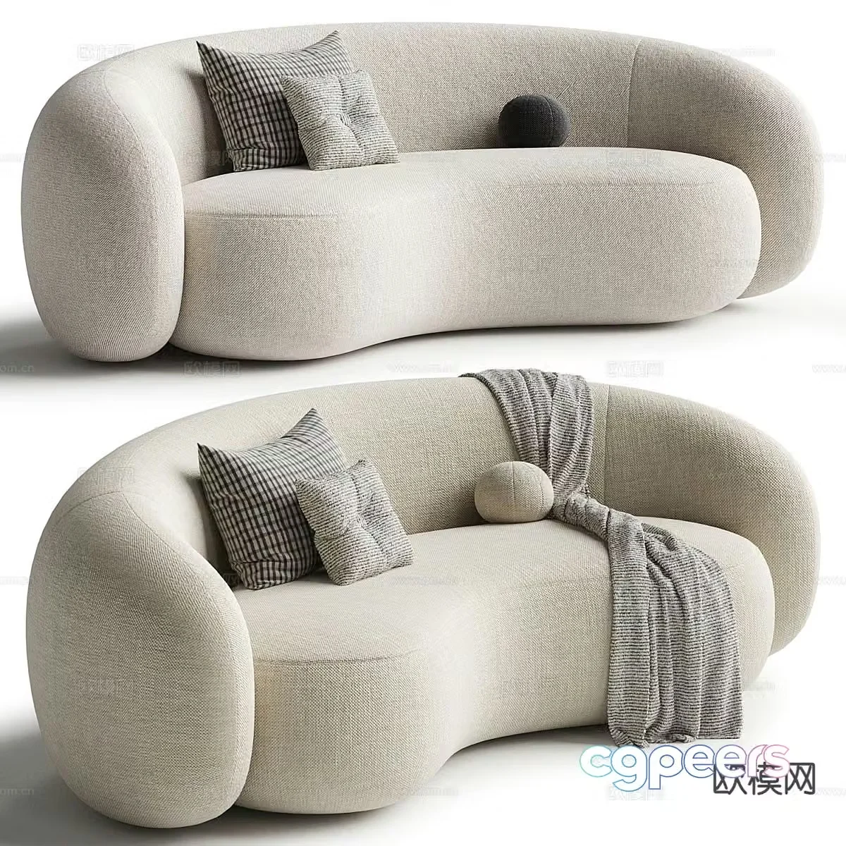 Modern love sofa 3d model