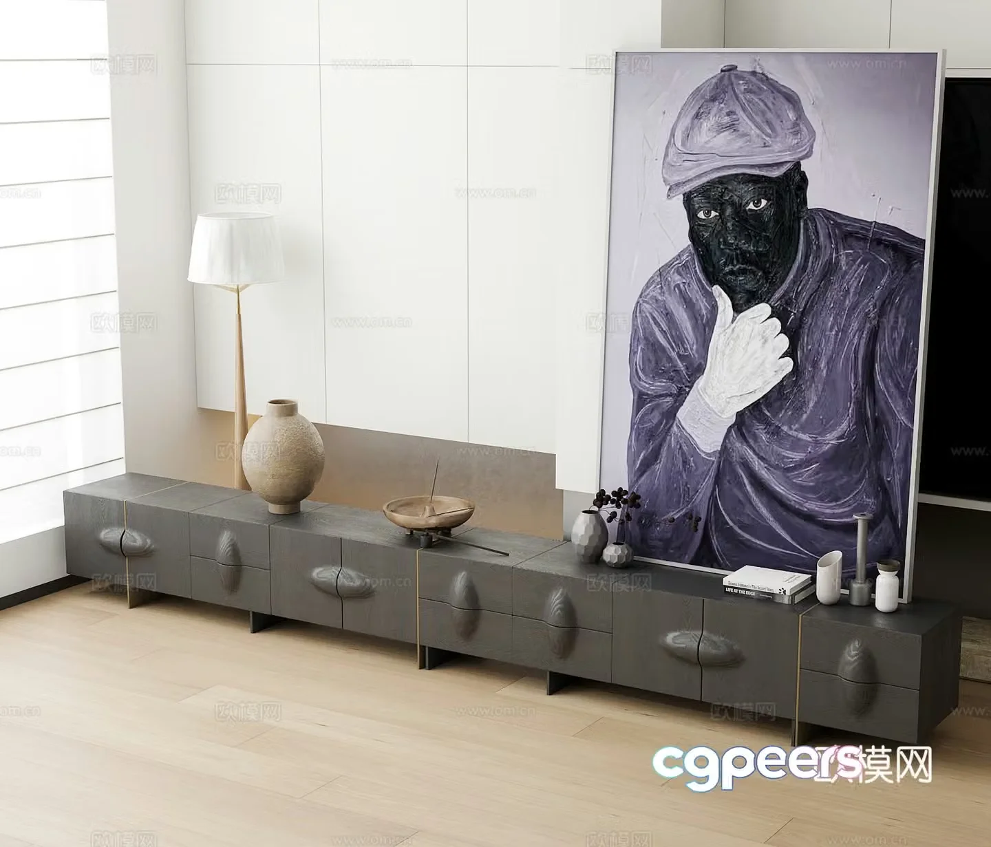 Modern TV cabinet 3d model