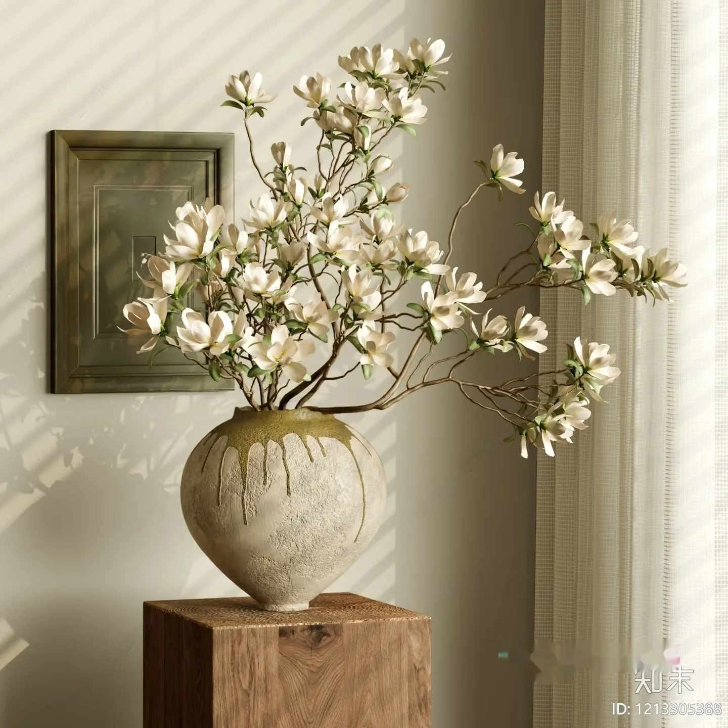 Modern Flower Vase 3D Model – 3300 – VRAY Render