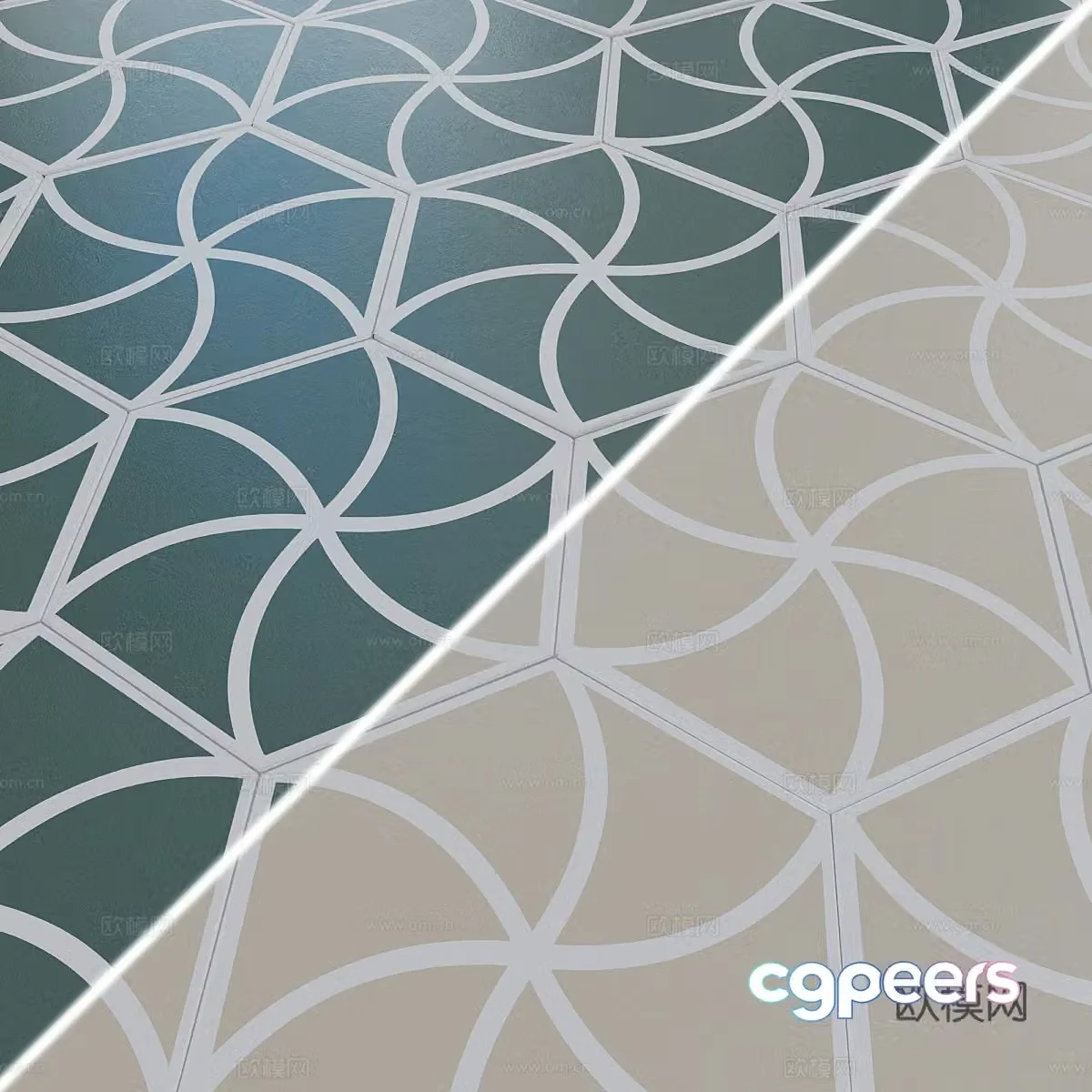 Ceramic tiles Flower tiles Cement tiles Antique tiles 3D model