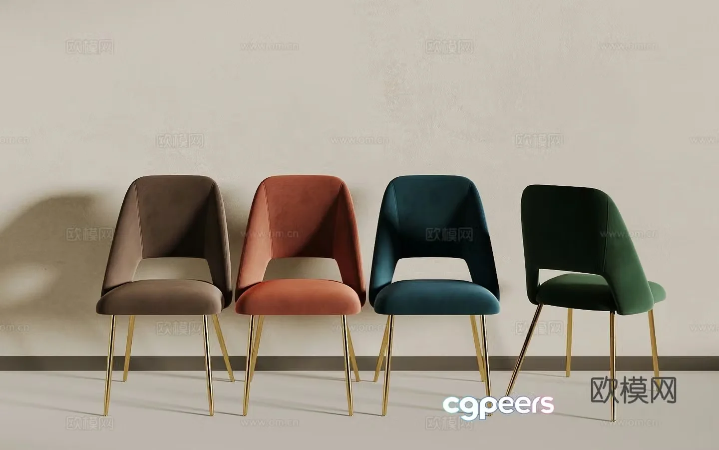 Light luxury seat 3D model