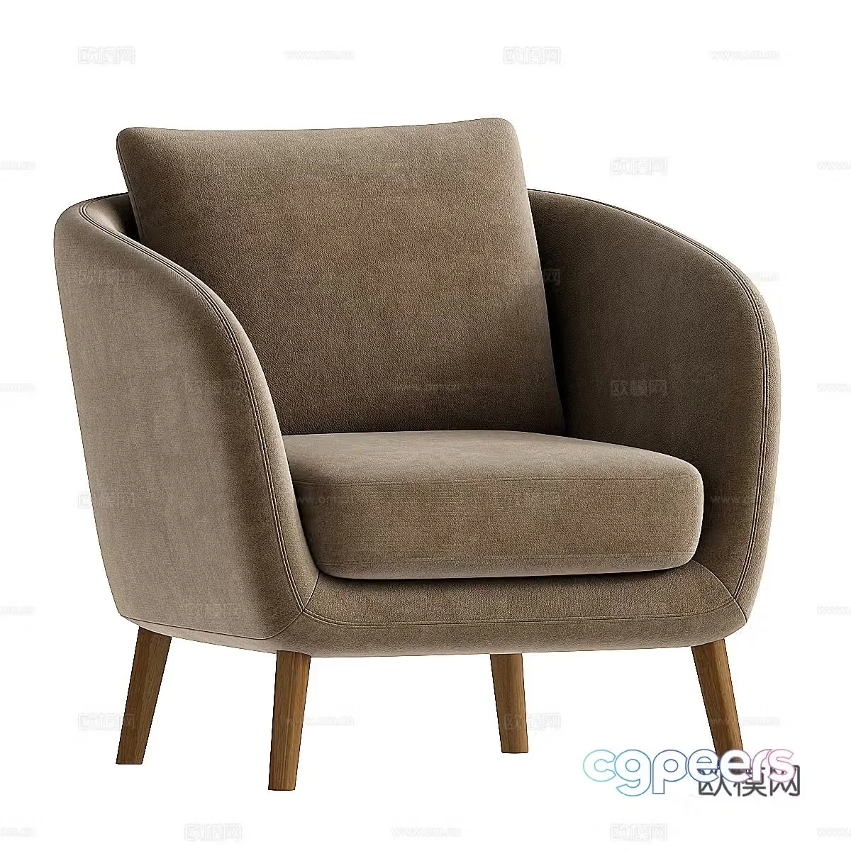 Modern Italian Miltano leisure chair 3d model
