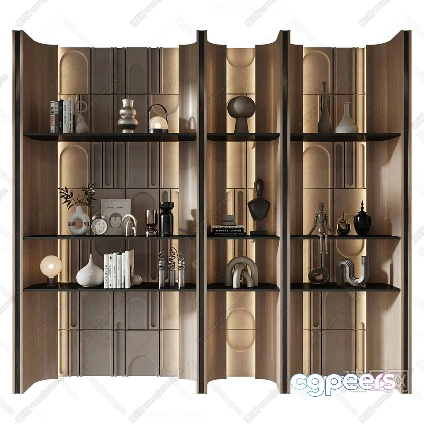 Modern Shelving Unit 3D Model – 22477 – CORONA Render