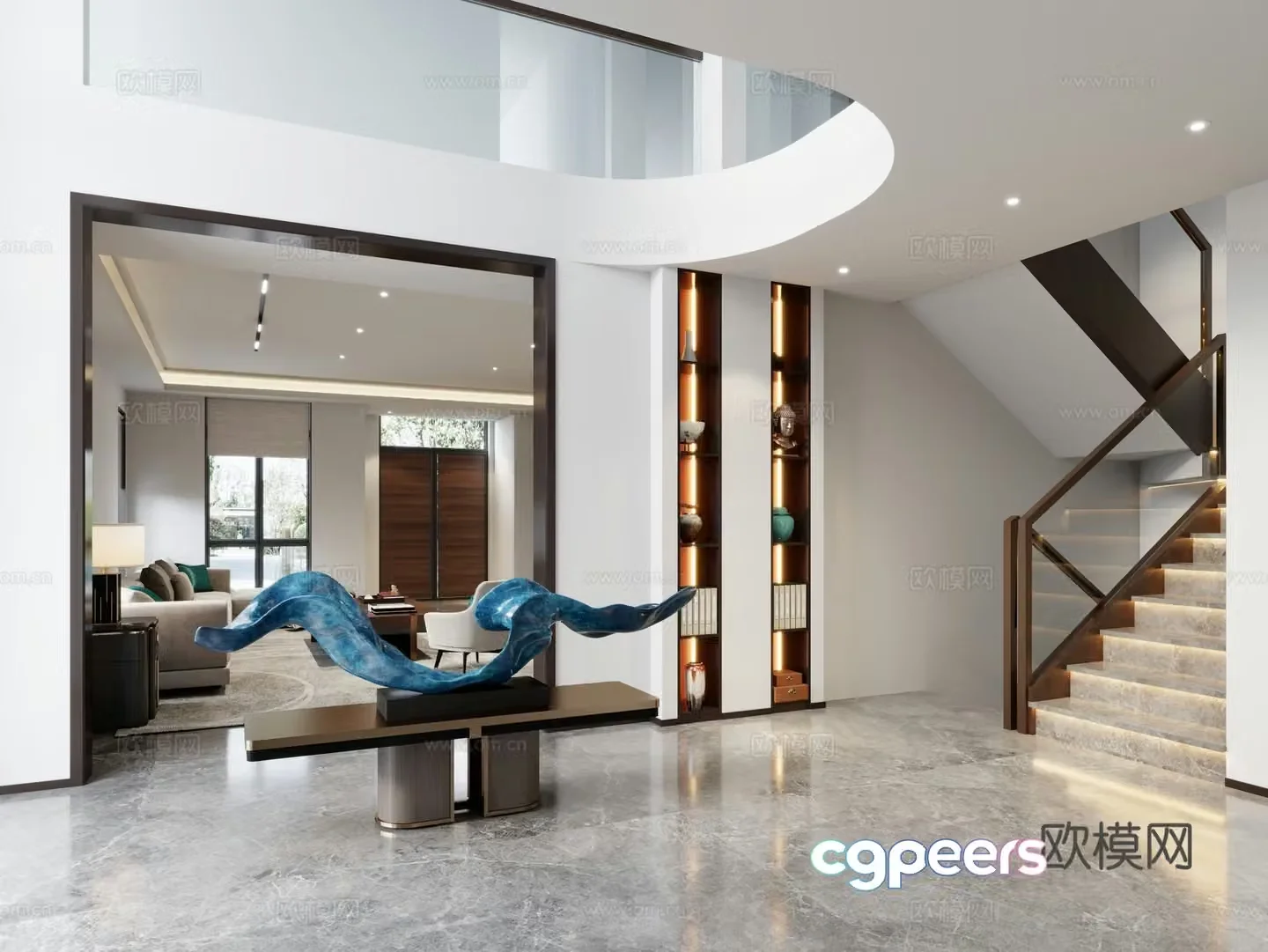 Modern living room 3d model