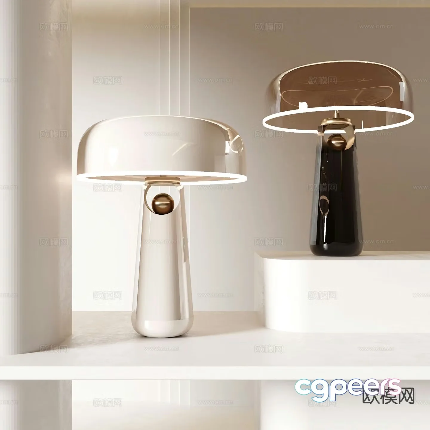 Italian table lamp 3d model