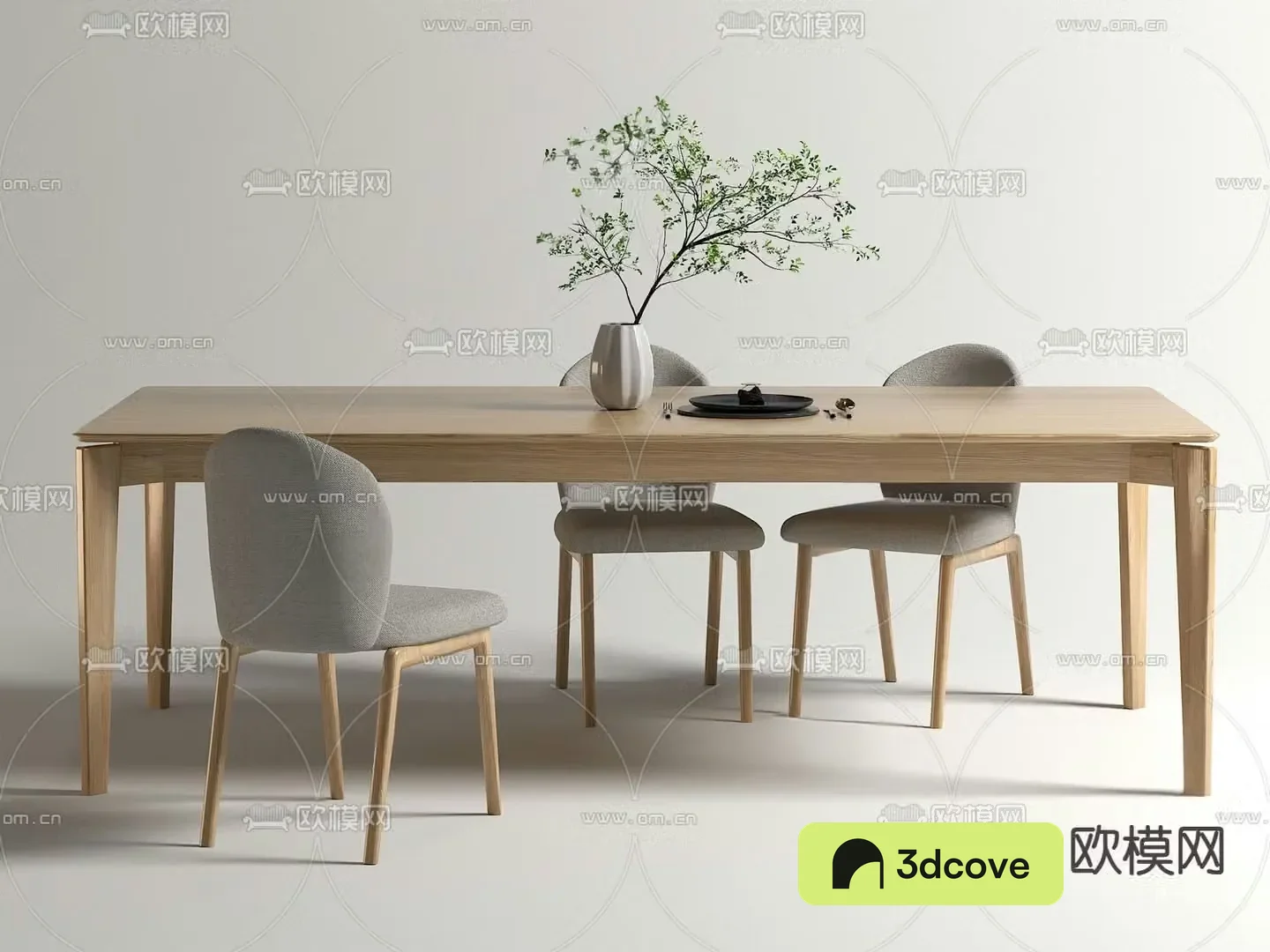 Nordic dining table and chairs strip dining table