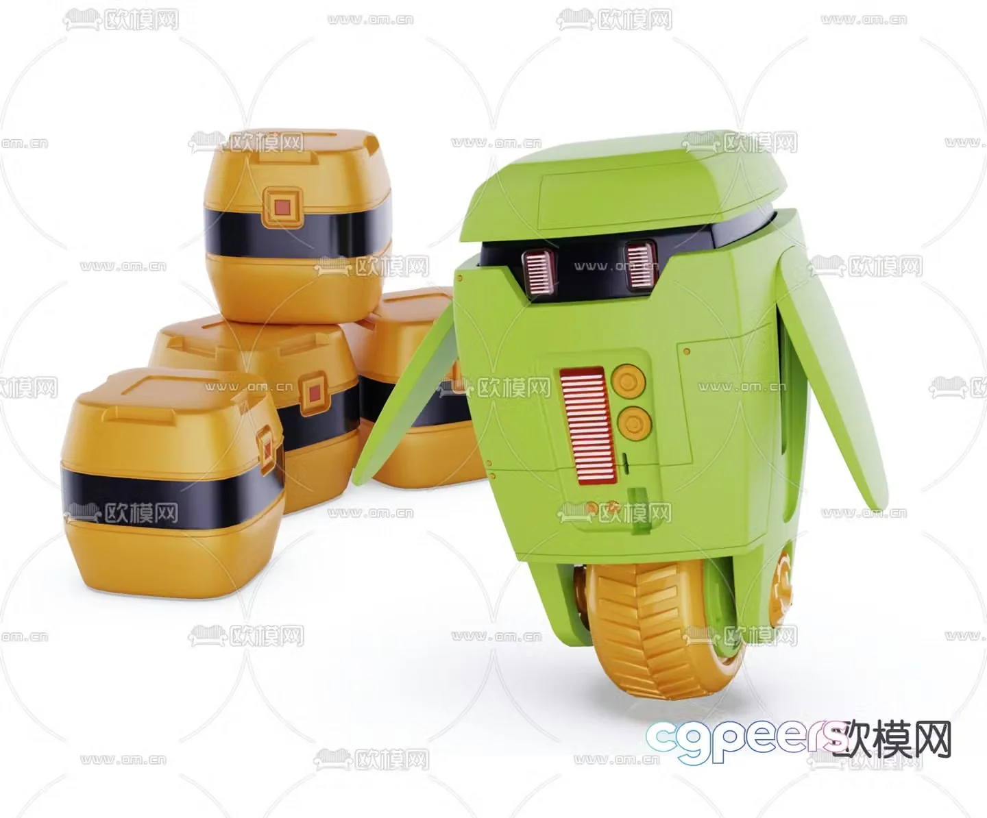 Modern robot toy 3d model