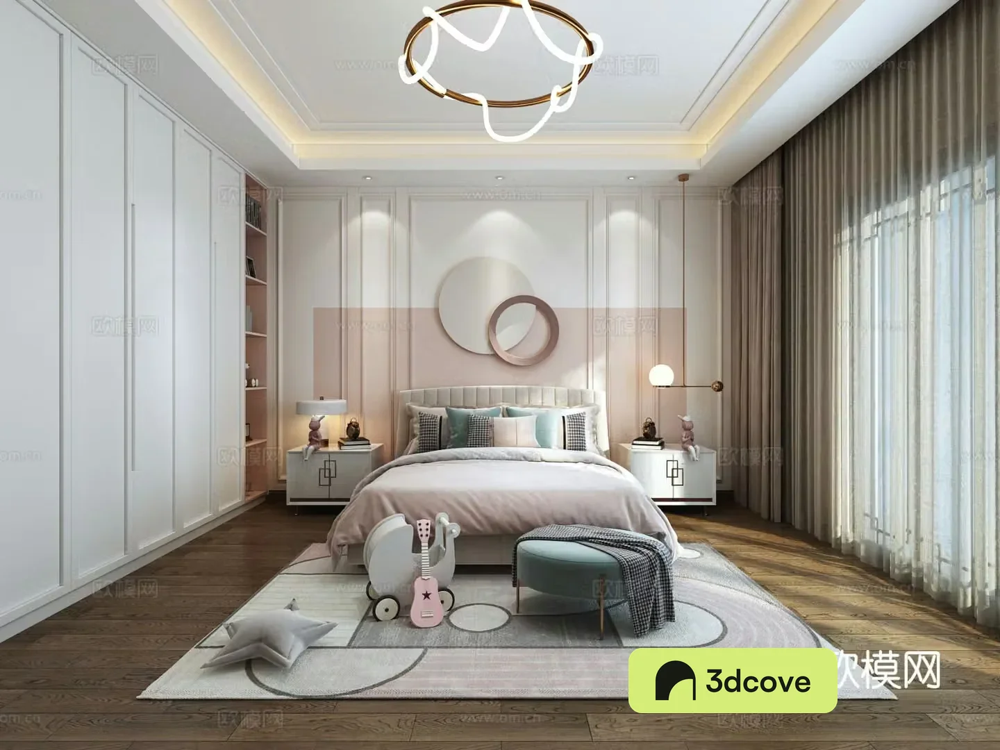 Modern children’s room girl’s room