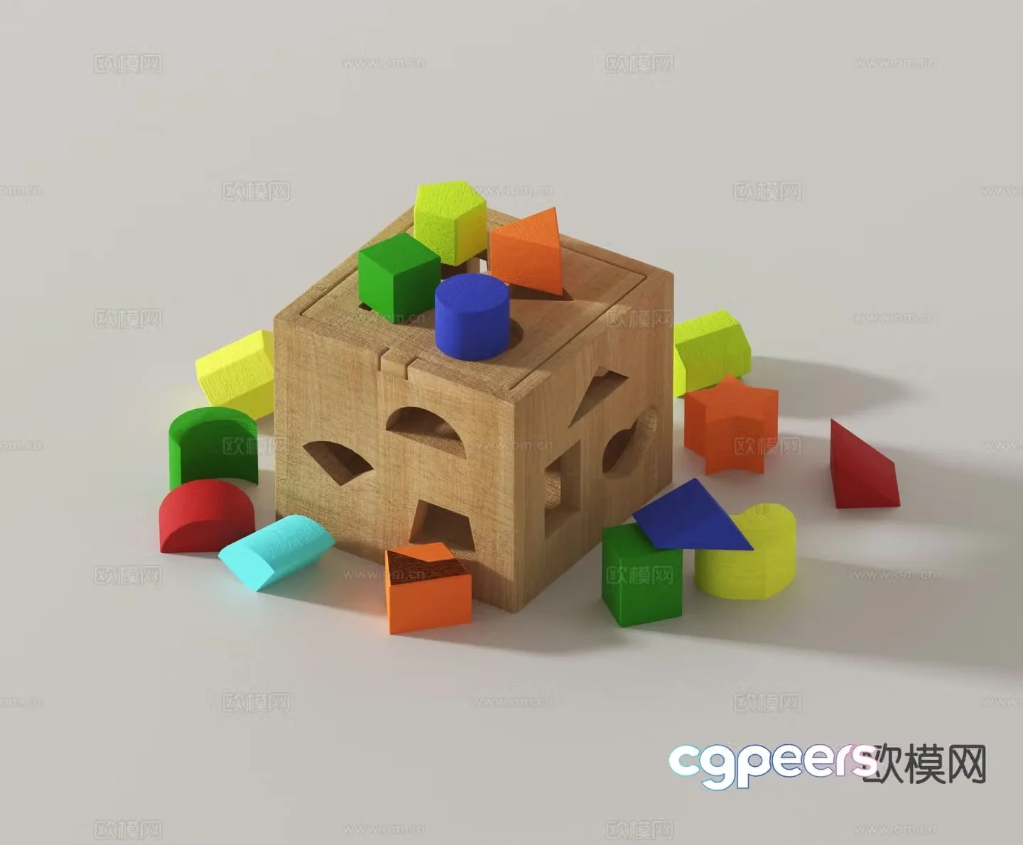 Modern building blocks children’s toys 3d model