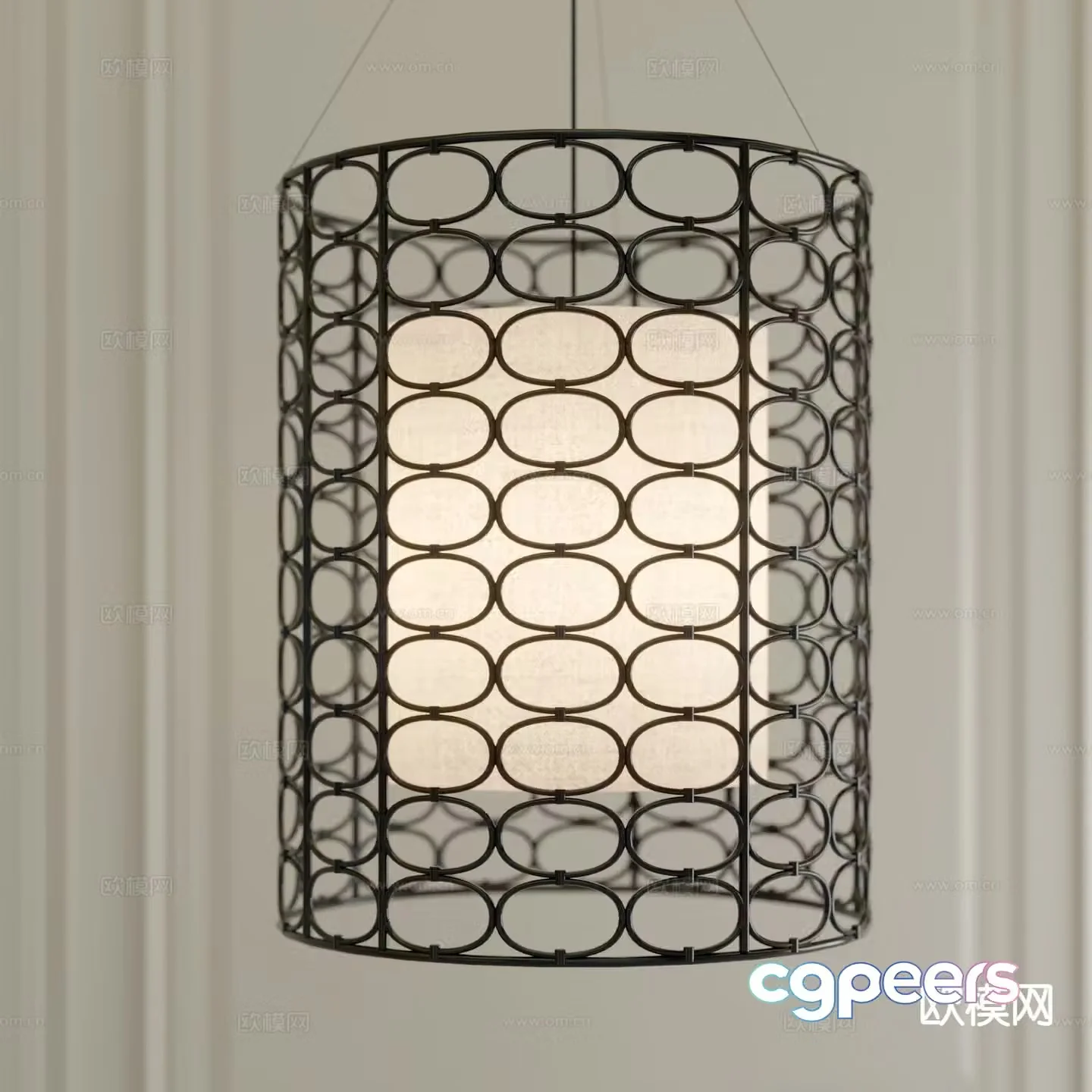 New Chinese style chandelier 3d model