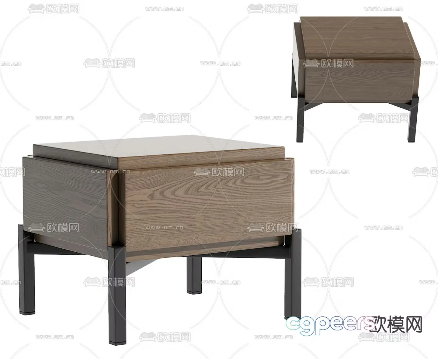Modern bedside table 3d model