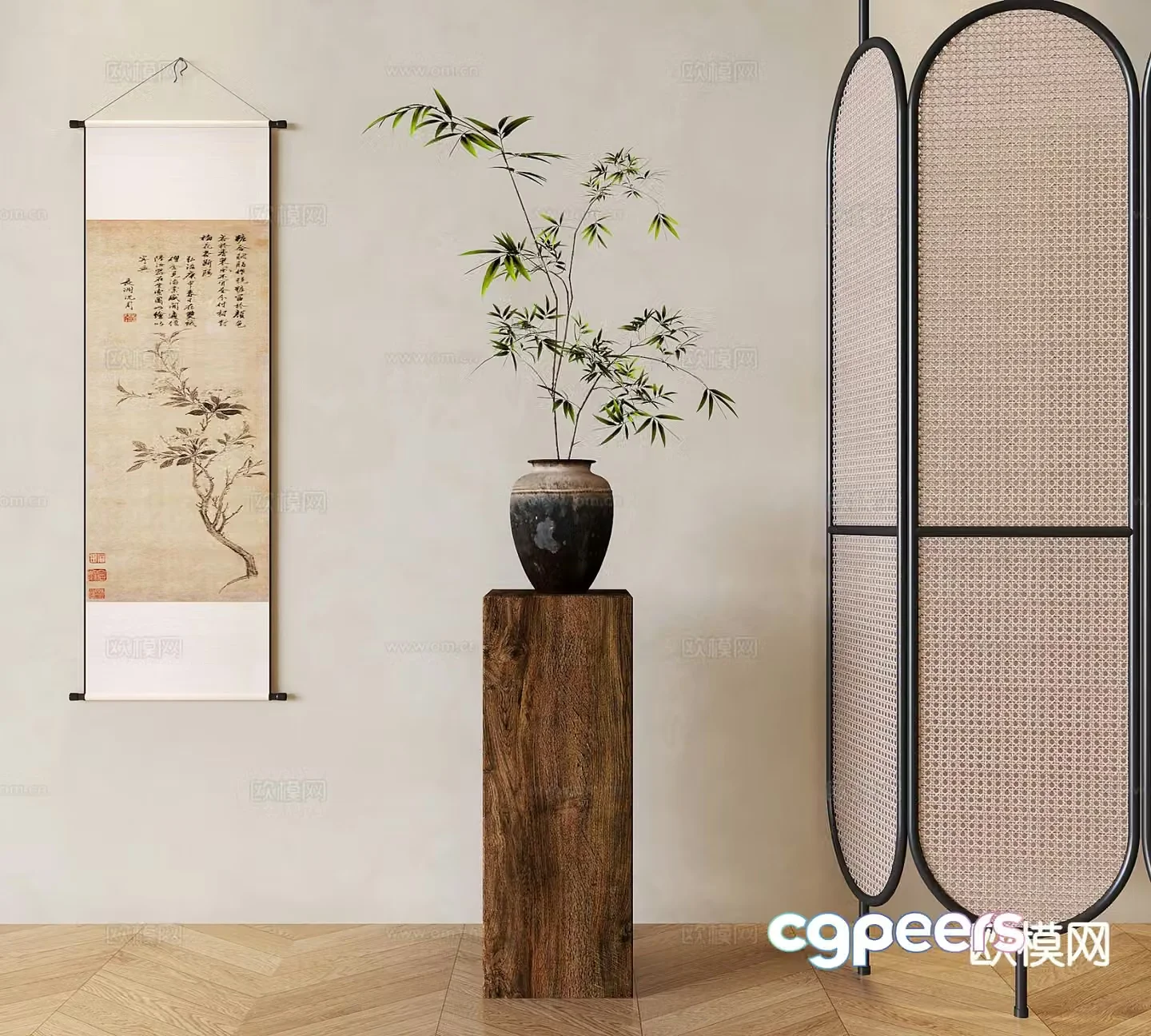 Zen ceramic vase 3D model
