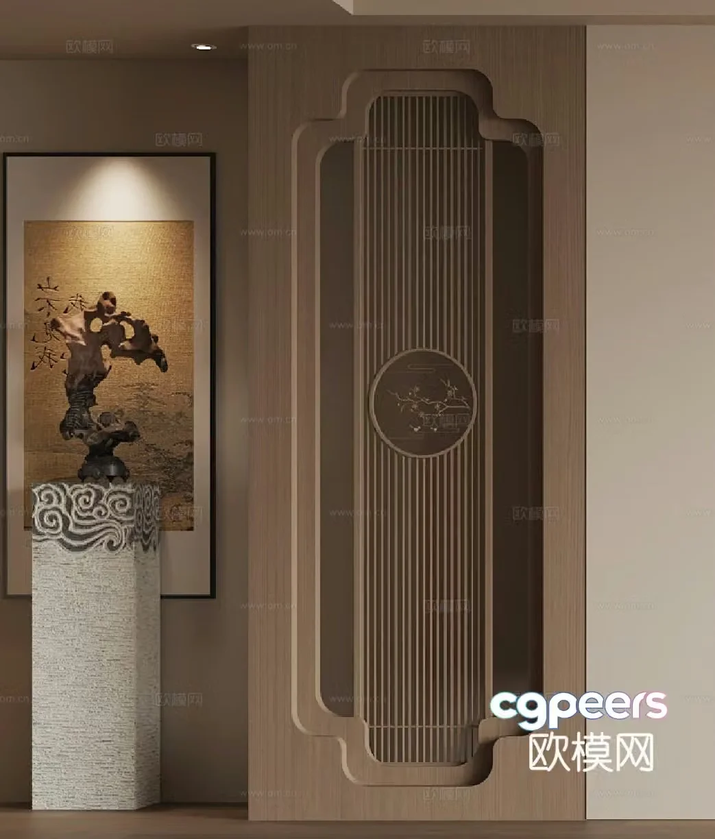 New Chinese style entrance 3D model