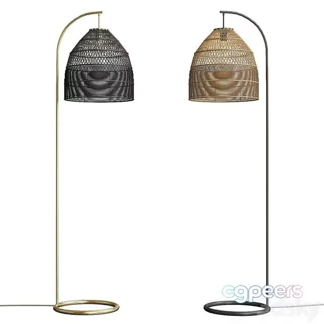 3ds Max Free – Java Arc Overreach Floor Lamp