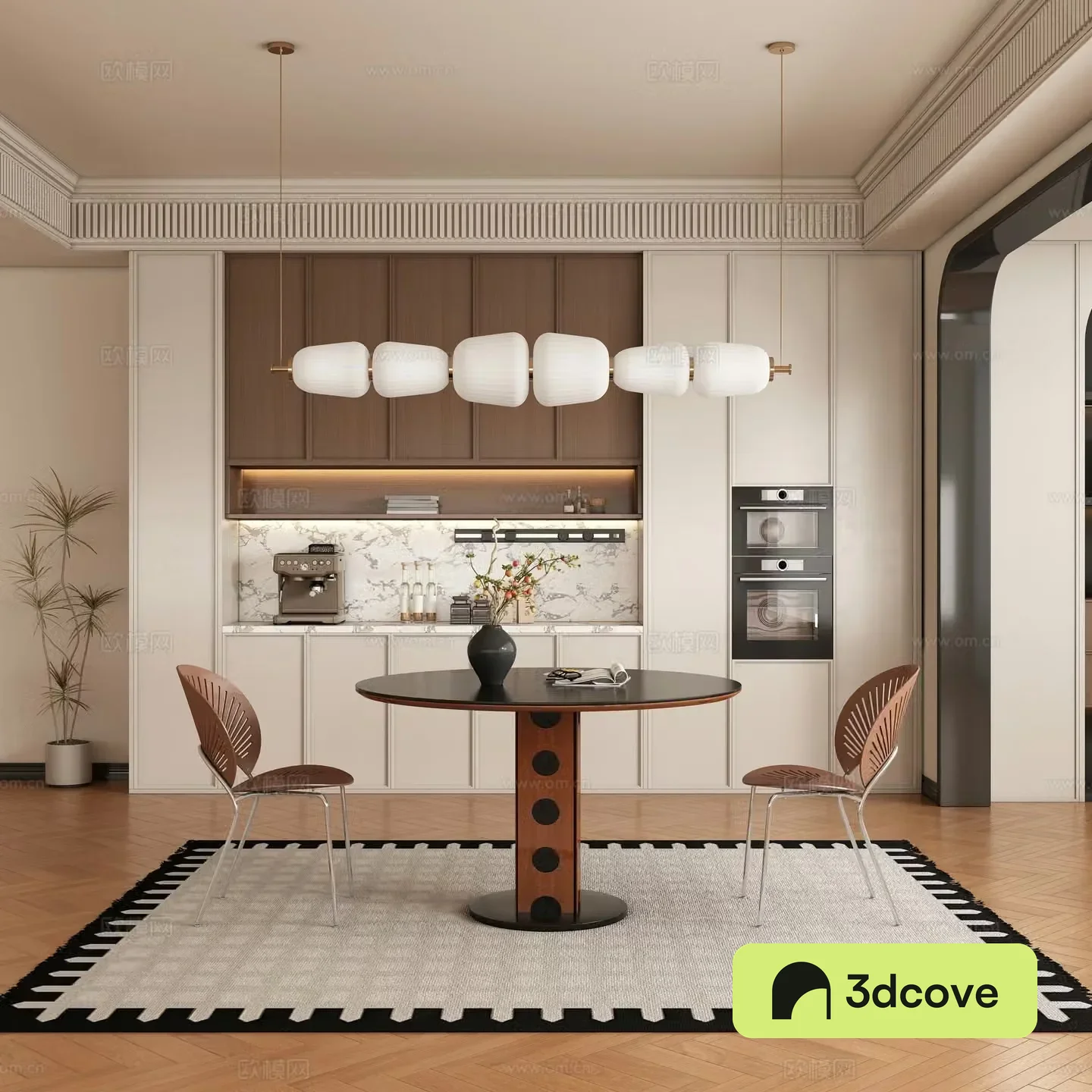 Modern medieval restaurant dining table and chair