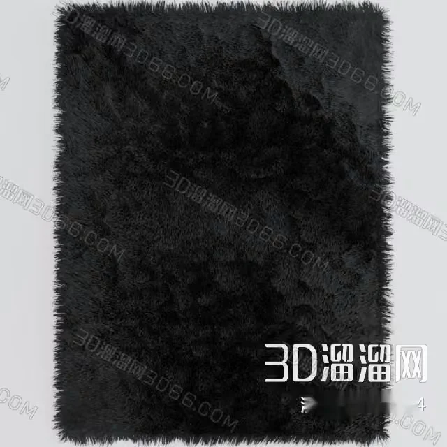 Cozy Black Rug 3D Model – 12882 – VRAY Render