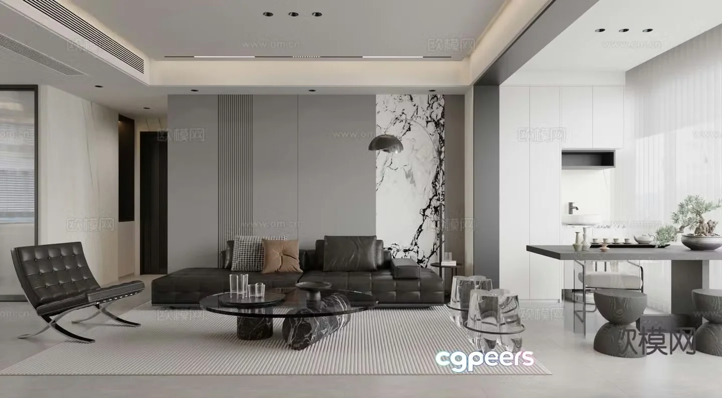 Italian living room 3d model