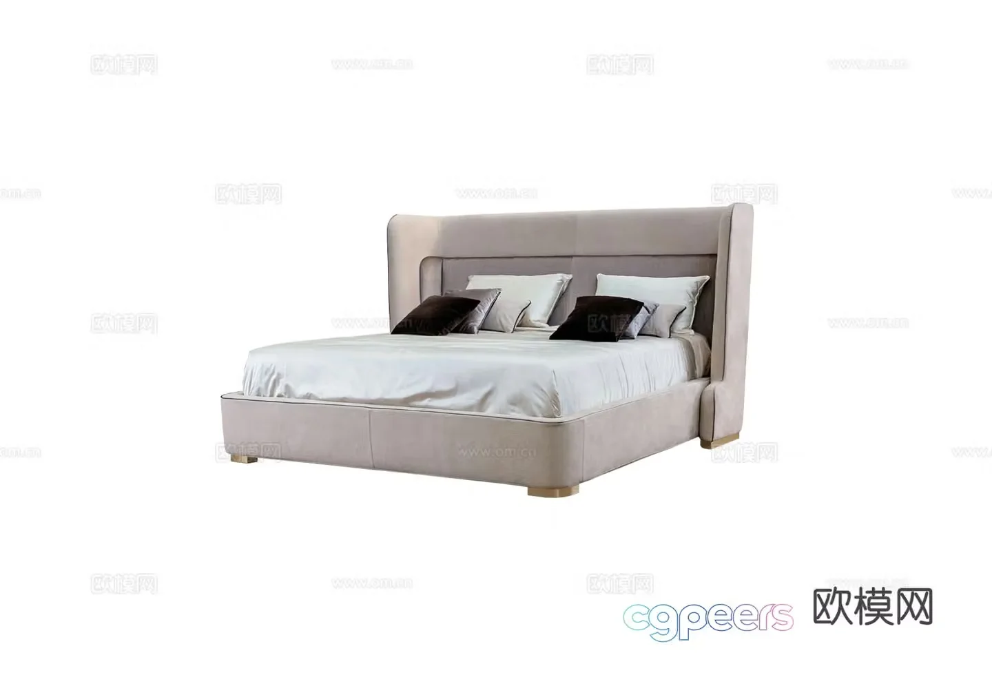 TURRI NOIR Double Bed 3D Model