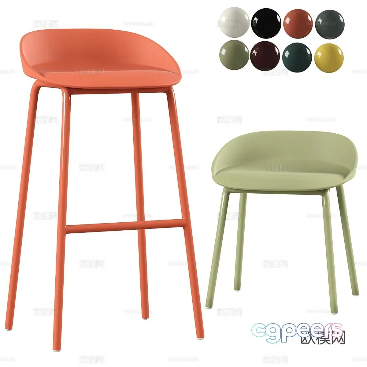 bar stool bar stool 3d model