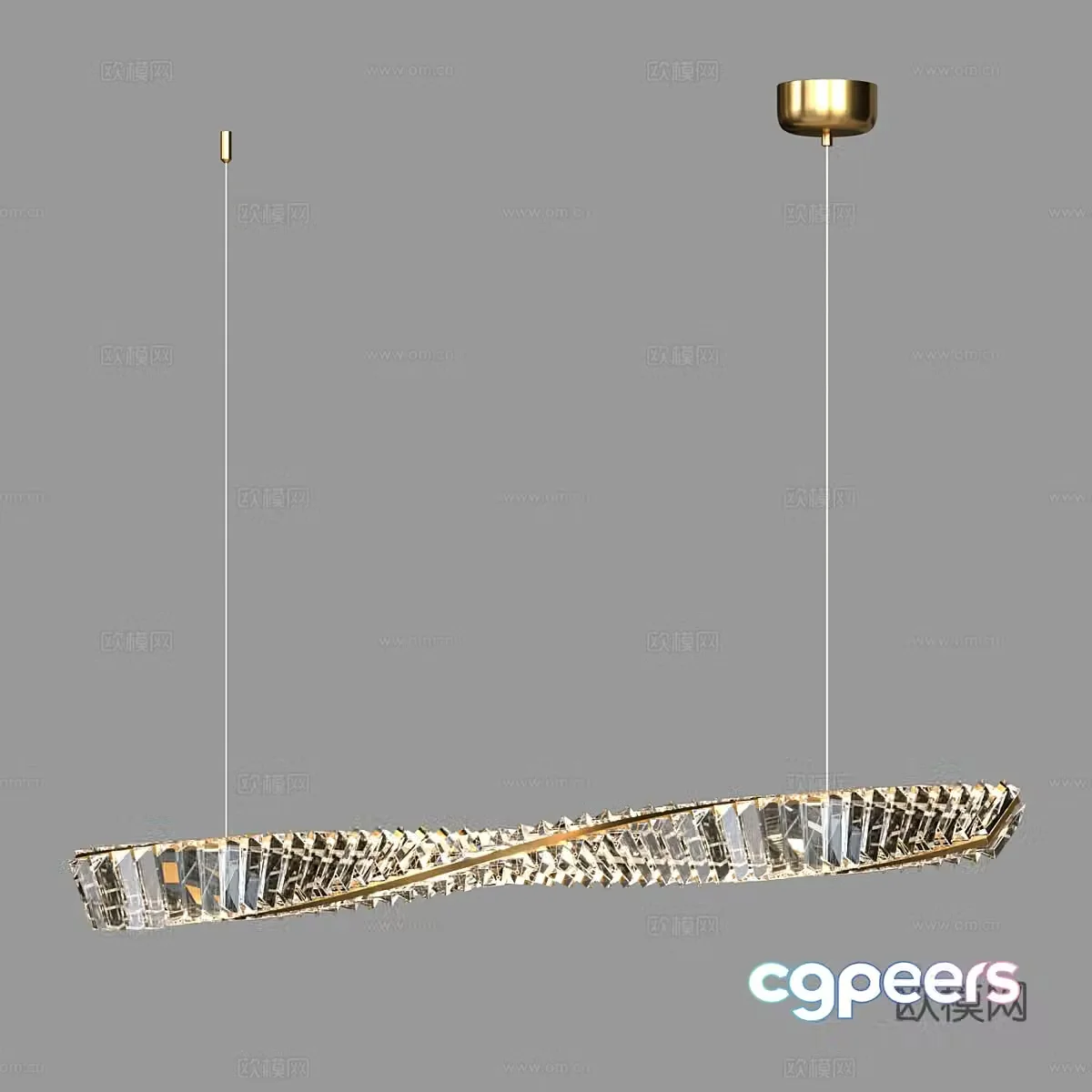 Modern simple light luxury chandeliers chandeliers Simple chandeliers Light luxury chandeliers Glass chandeliers 3D model