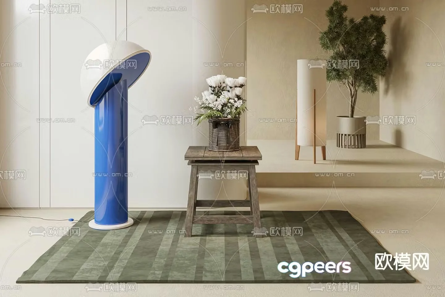 FLOS column floor lamp 3d model