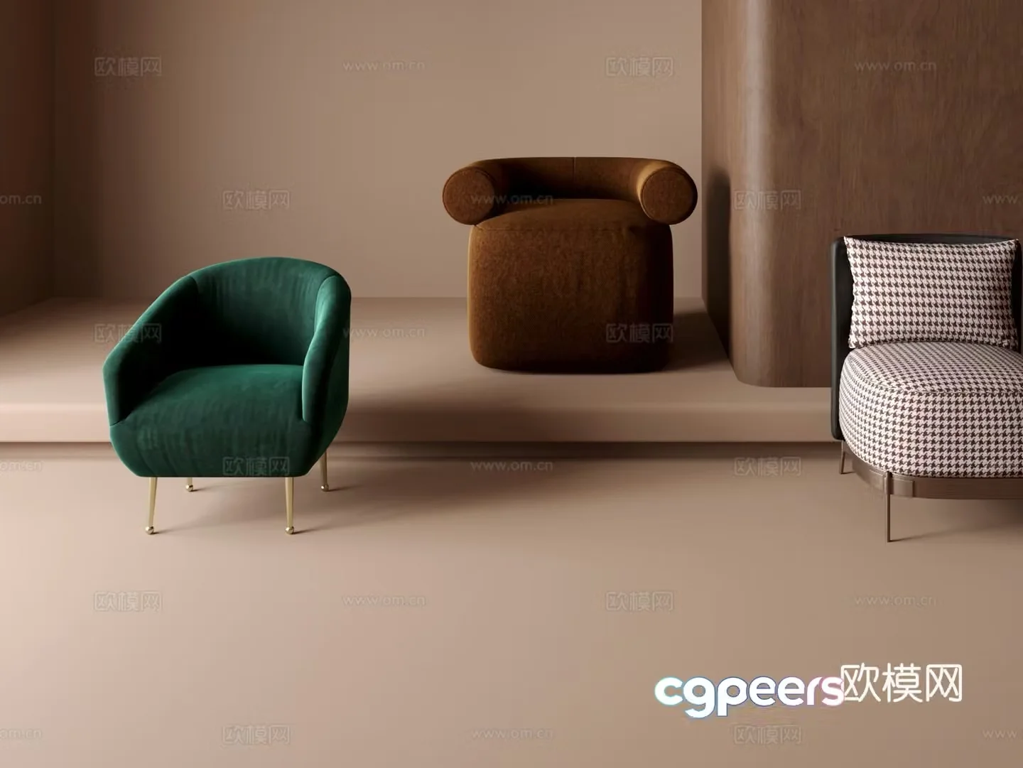 Single sofa 3d model