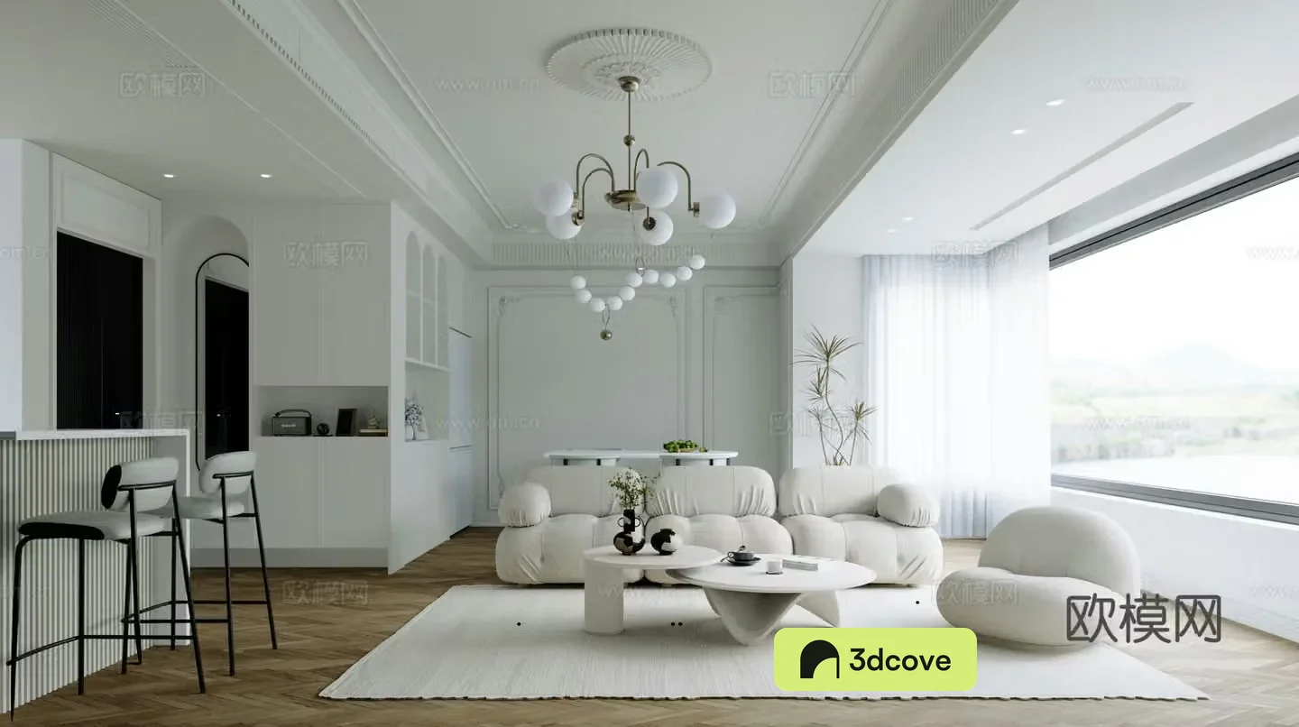 French living and dining room