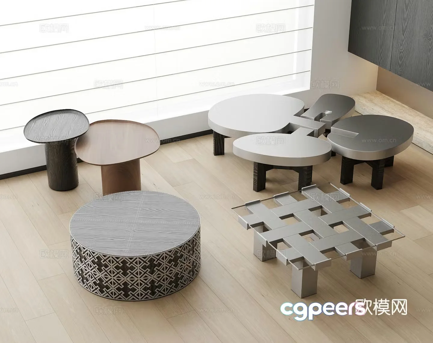 Modern Italian coffee table side table 3D model