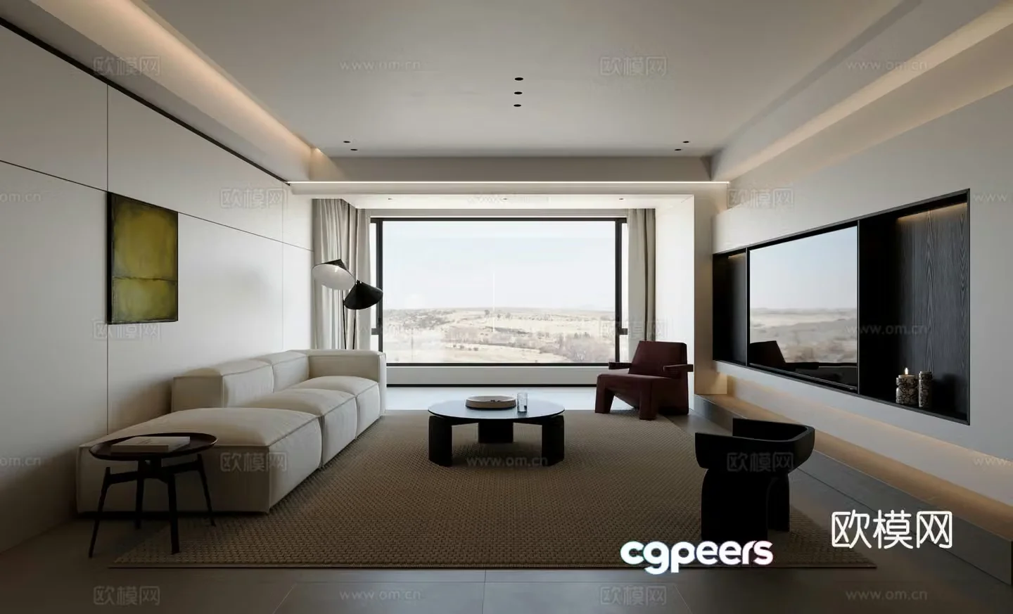 Modern Italian living room 3d model