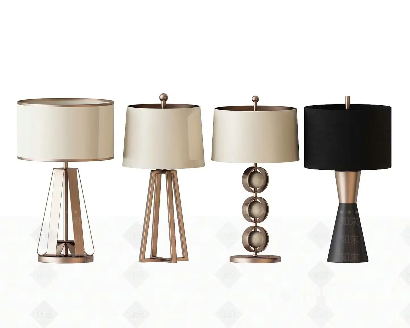 Modern Table Lamps 3D Model – 1376 – VRAY Render